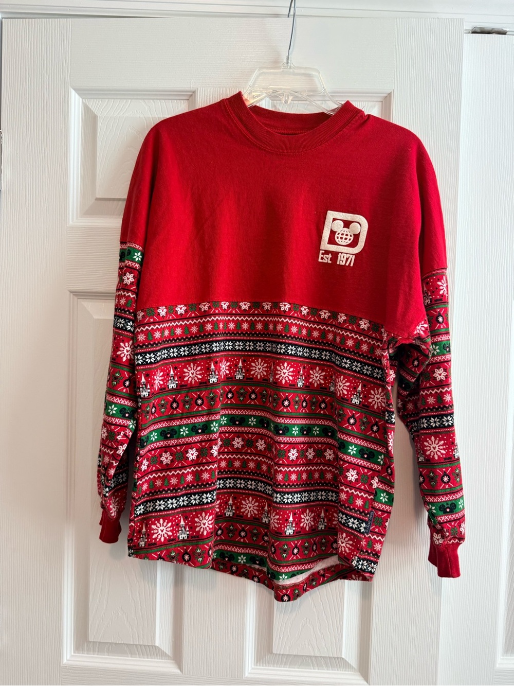 Disney Fair Isle Long Sleeve Holiday Spirit Jersey
